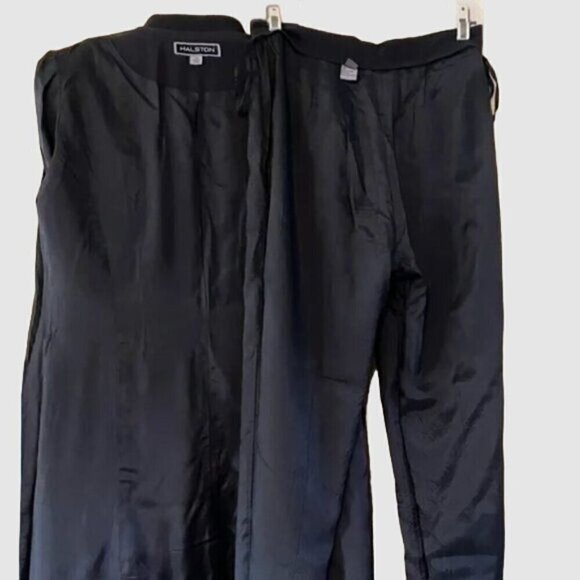 Y2K Halston Suit 10 Long Blazer Wide Leg Pants Minimalist Capsule Luxury - Picture 13 of 13